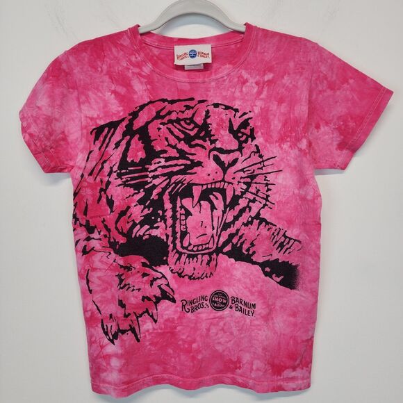 Vintage Ringling Bros Barnum Bailey Circus T-Shirt Size S Pink Glittery Y2K - Picture 1 of 9